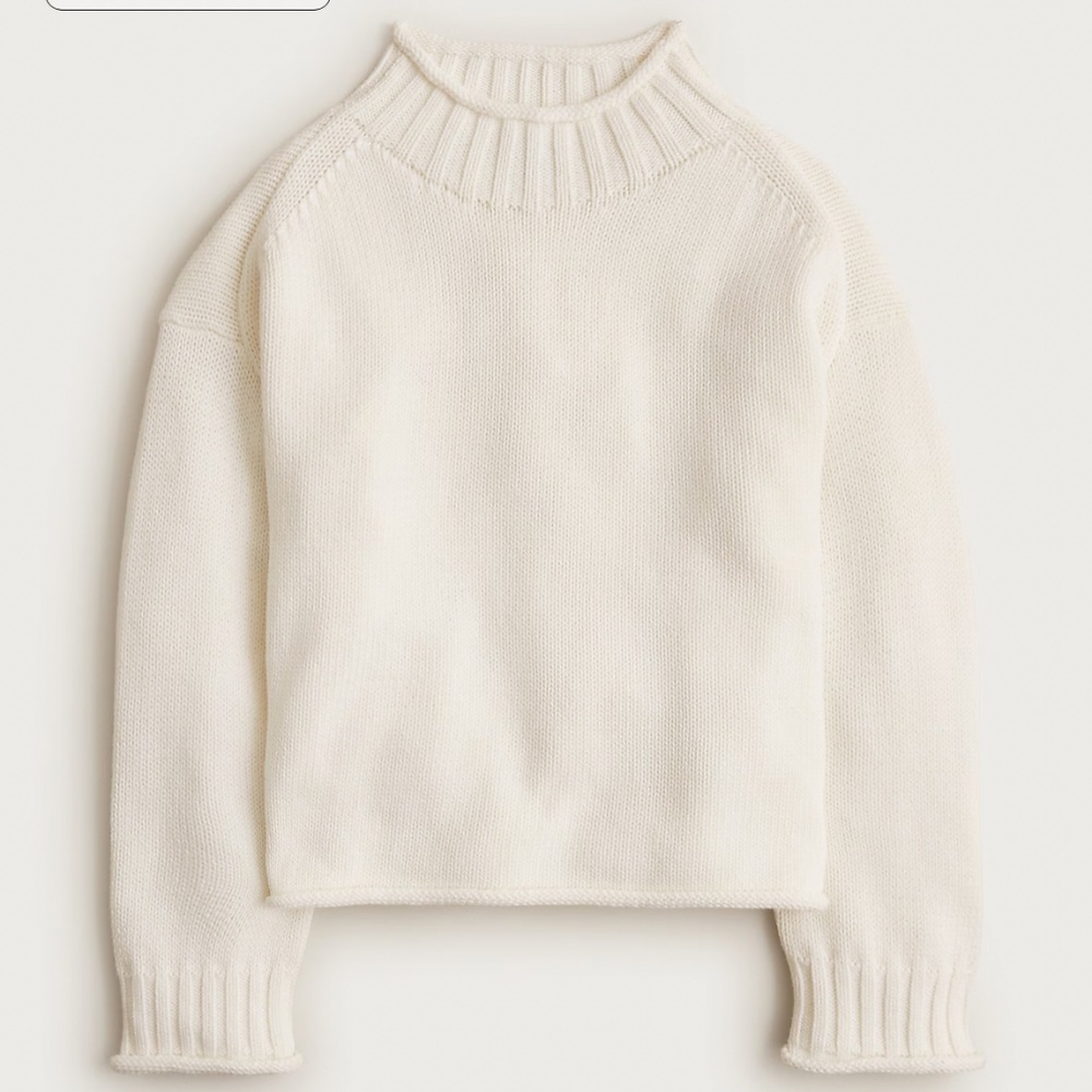 J Crew 2025 Rollneck Sweater XS Cream